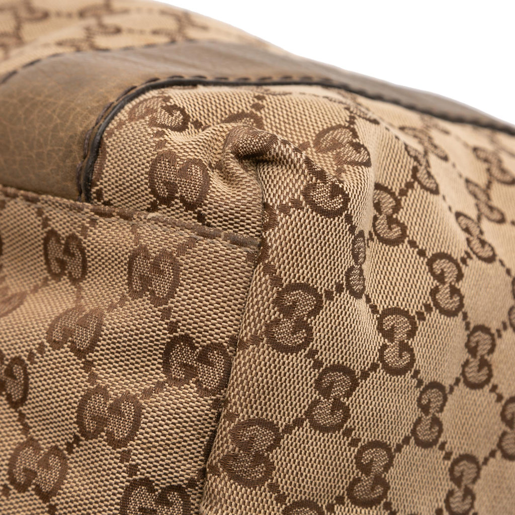 Gucci Large GG Canvas Bamboo Libeccio Tote