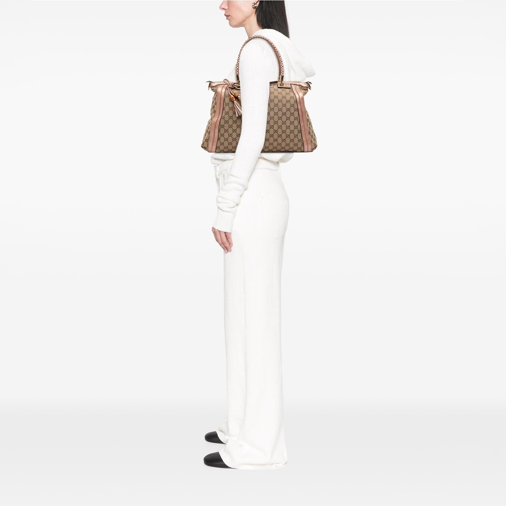 Gucci Large GG Canvas Bella Satchel