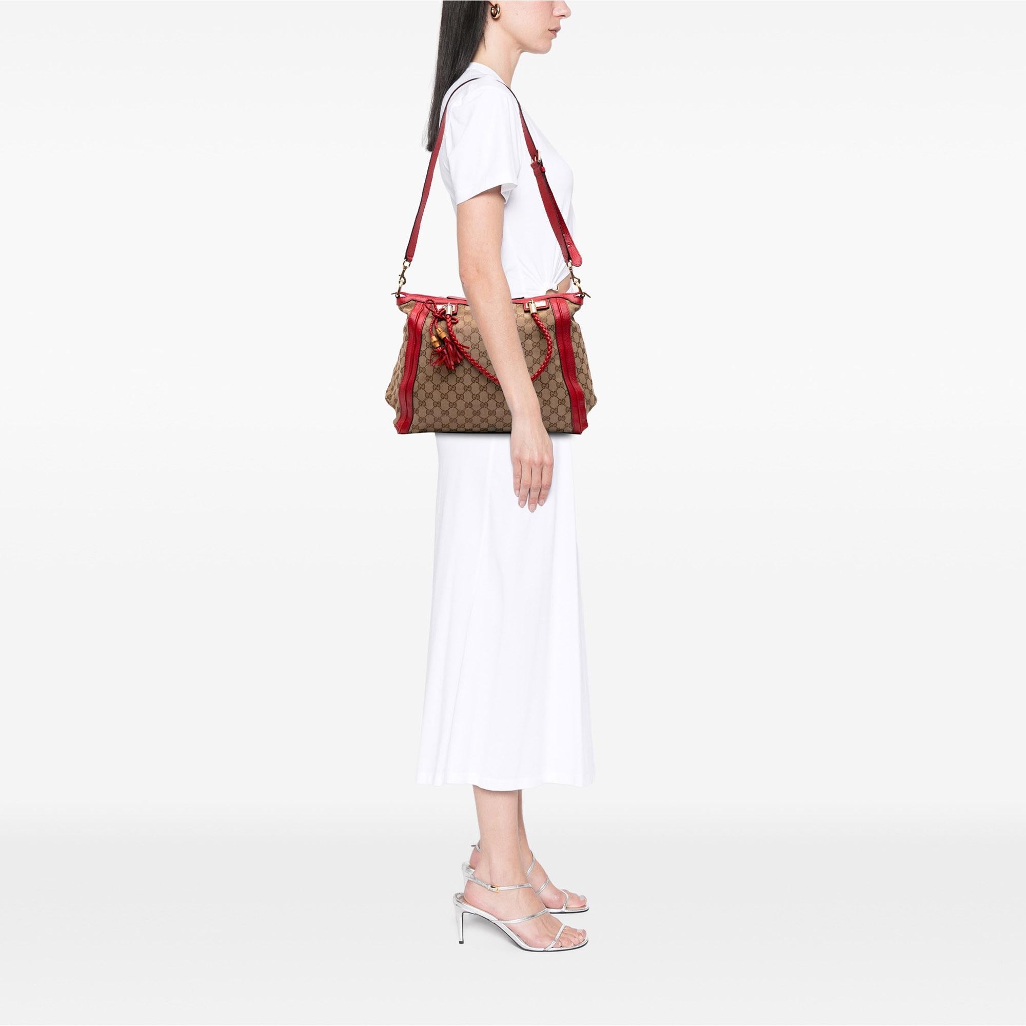 Gucci Large GG Canvas Bella Satchel