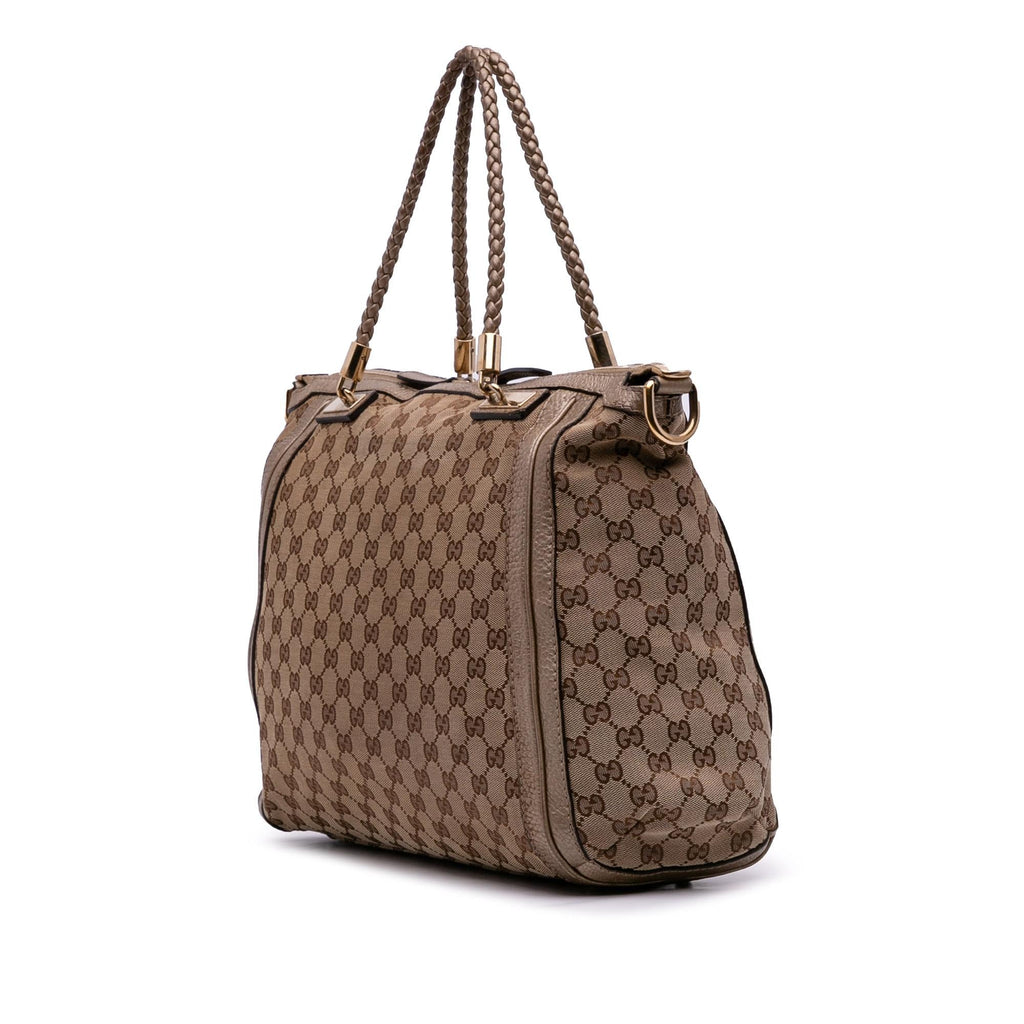 Gucci Large GG Canvas Bella Satchel