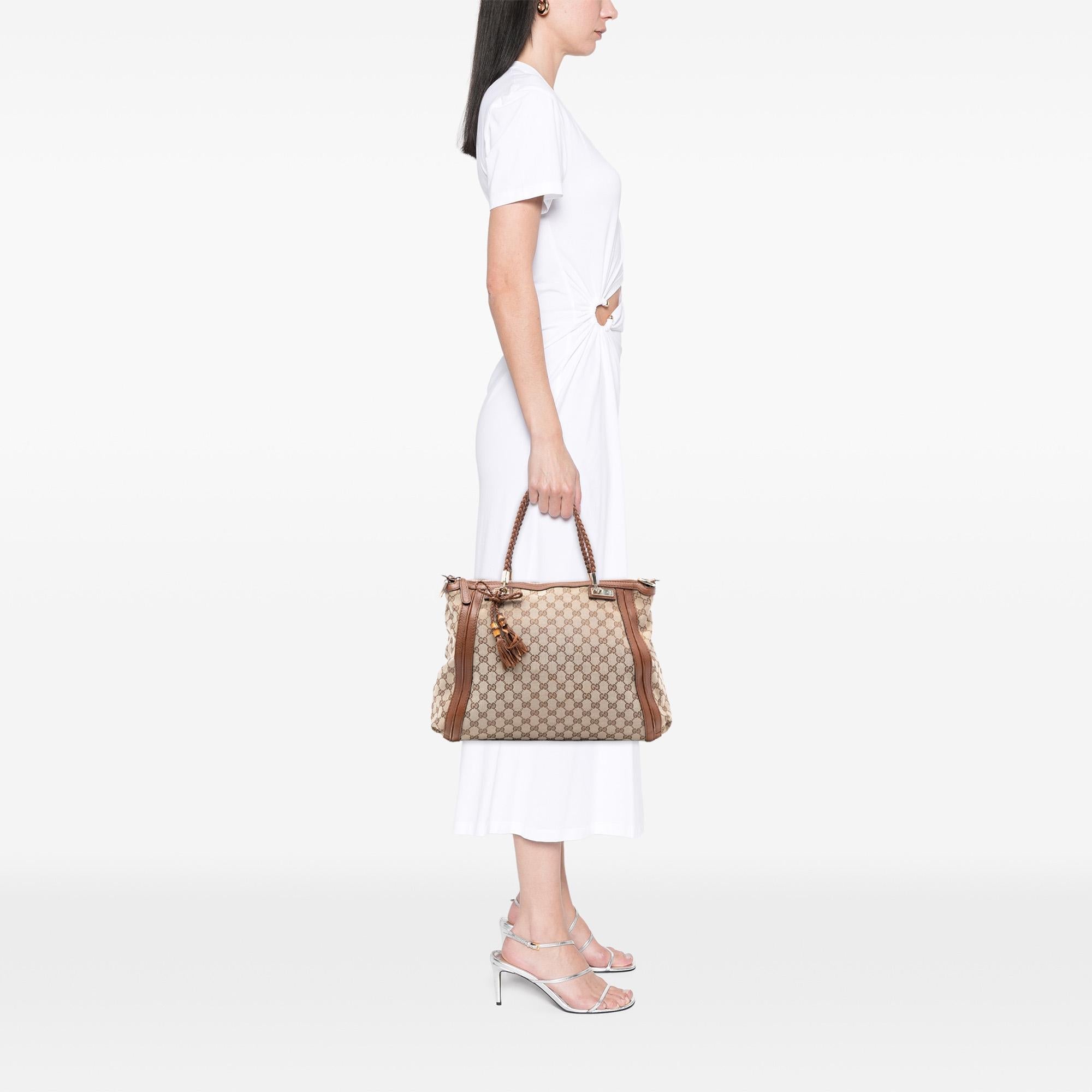 Gucci Large GG Canvas Bella Satchel