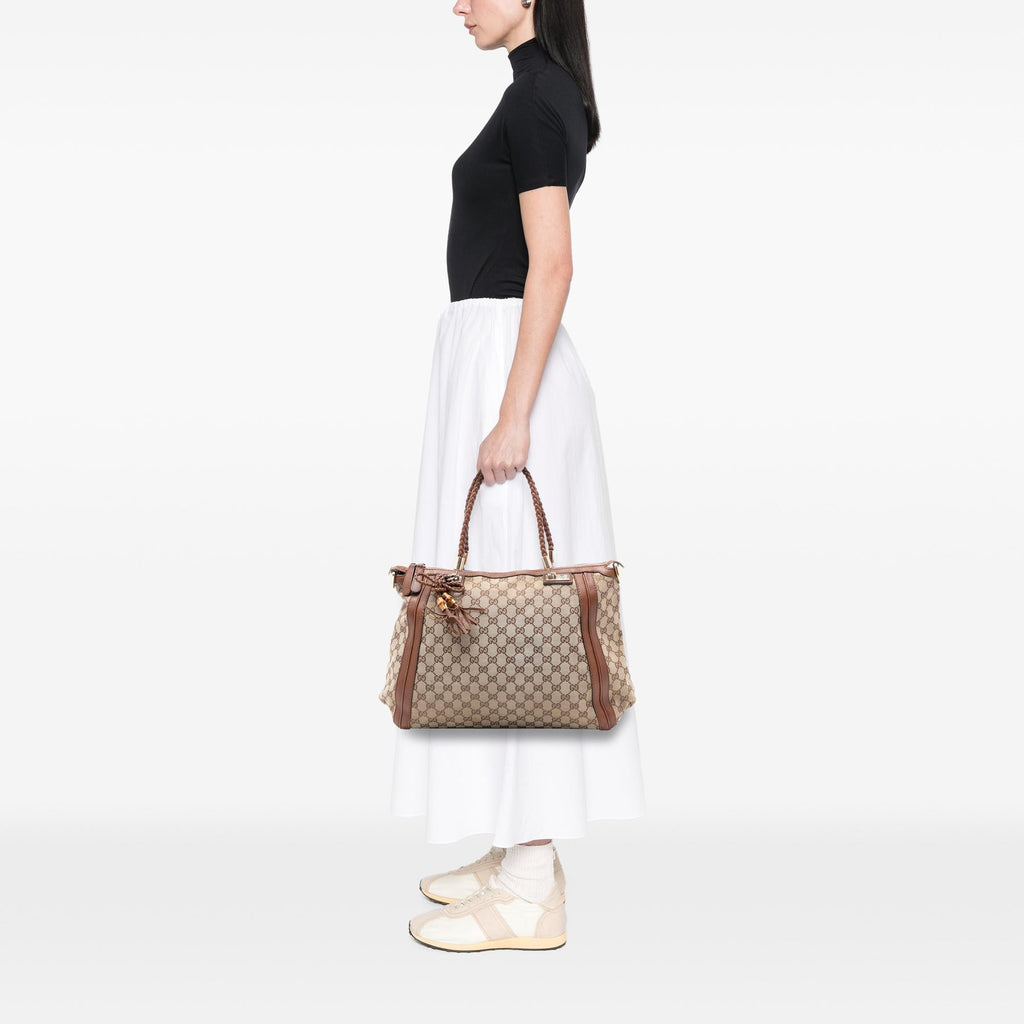 Gucci Large GG Canvas Bella Satchel