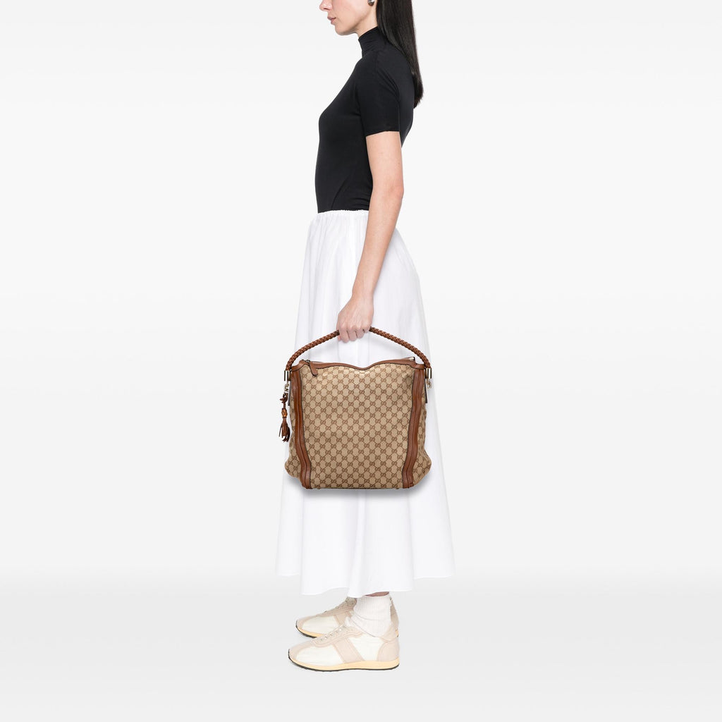 Gucci Large GG Canvas Bella Tote