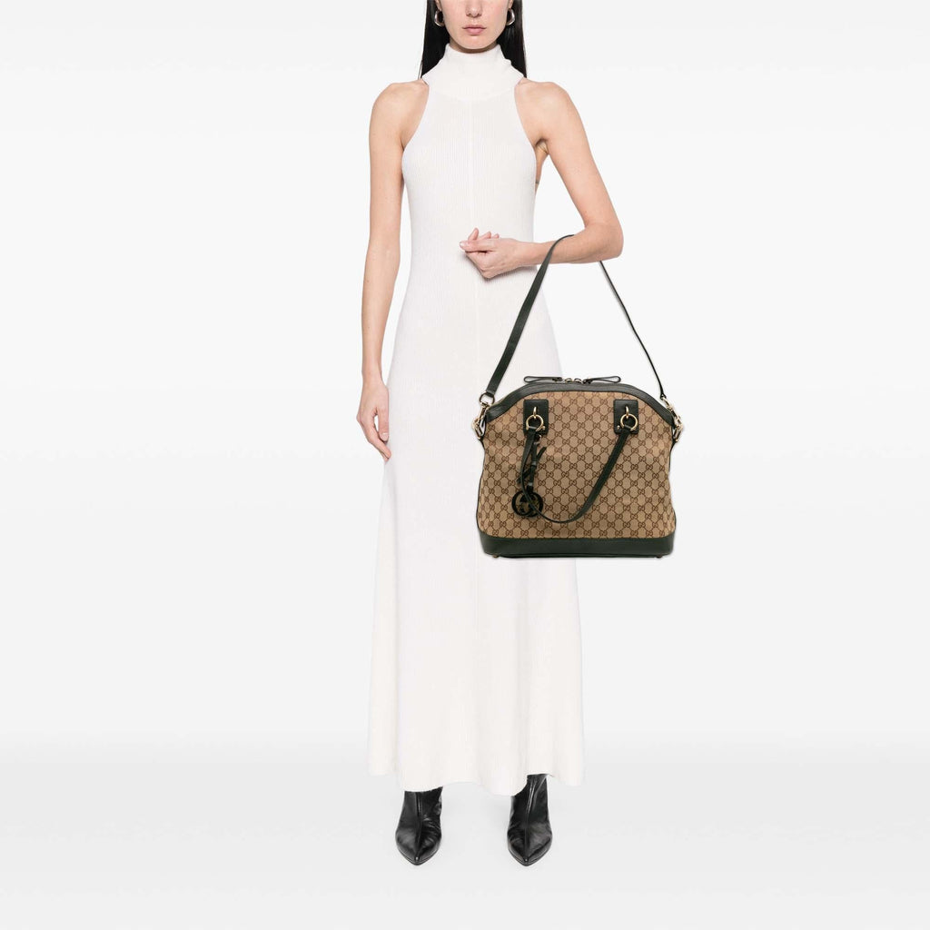 Gucci Large GG Canvas Charm Dome Satchel
