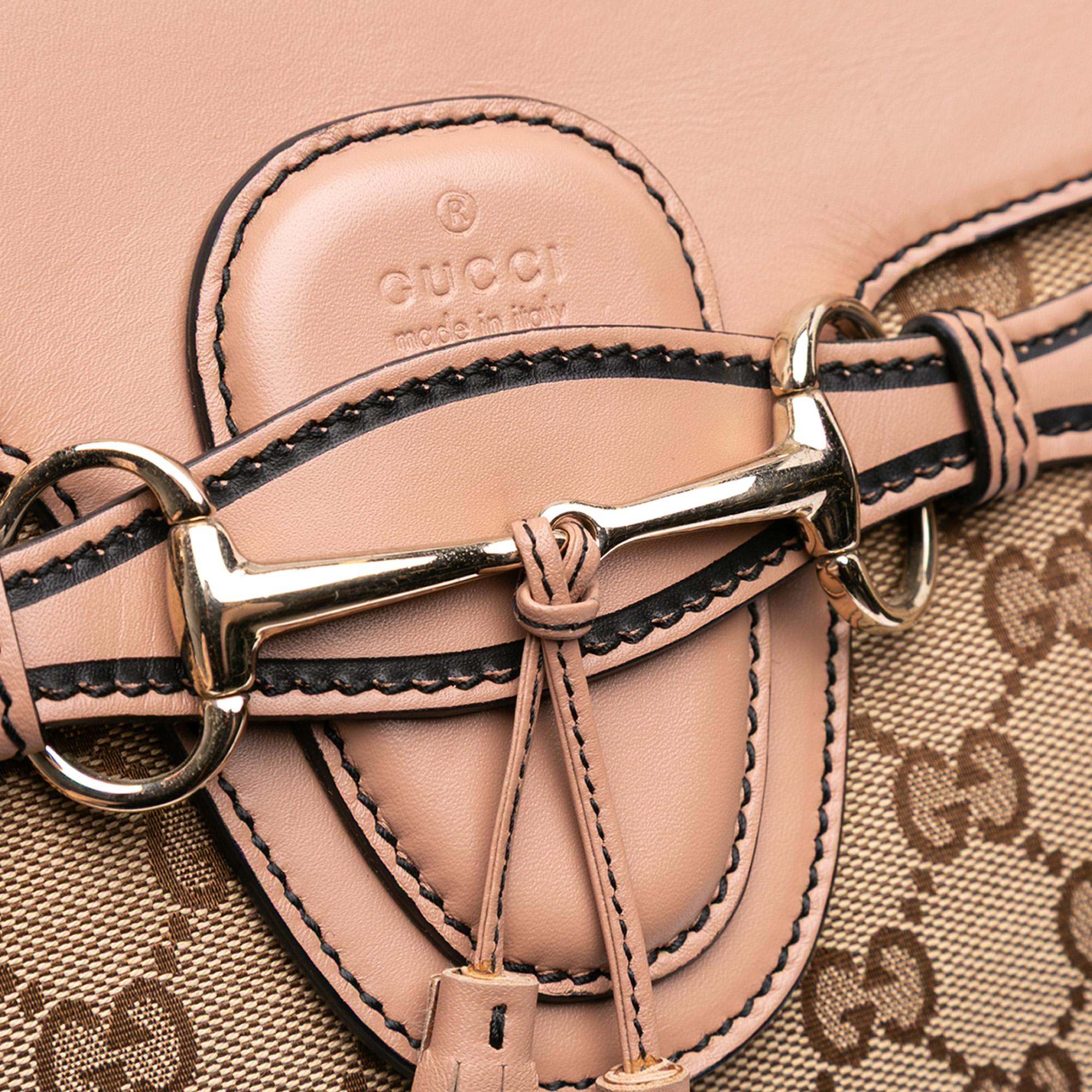 Gucci Large GG Canvas Emily Shoulder Bag