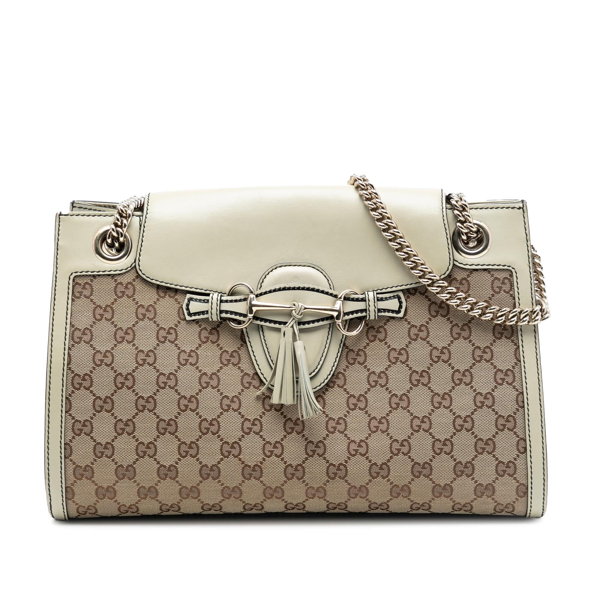 Gucci Large GG Canvas Emily Shoulder Bag