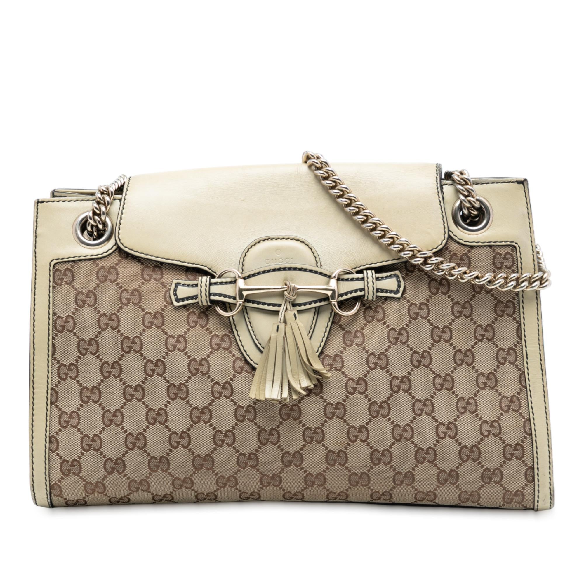 Gucci Large GG Canvas Emily Shoulder Bag