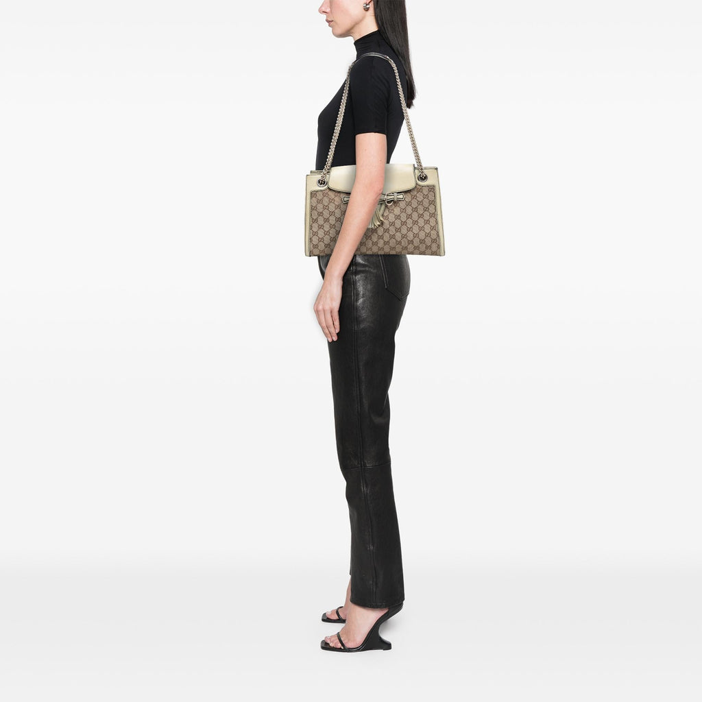 Gucci Large GG Canvas Emily Shoulder Bag