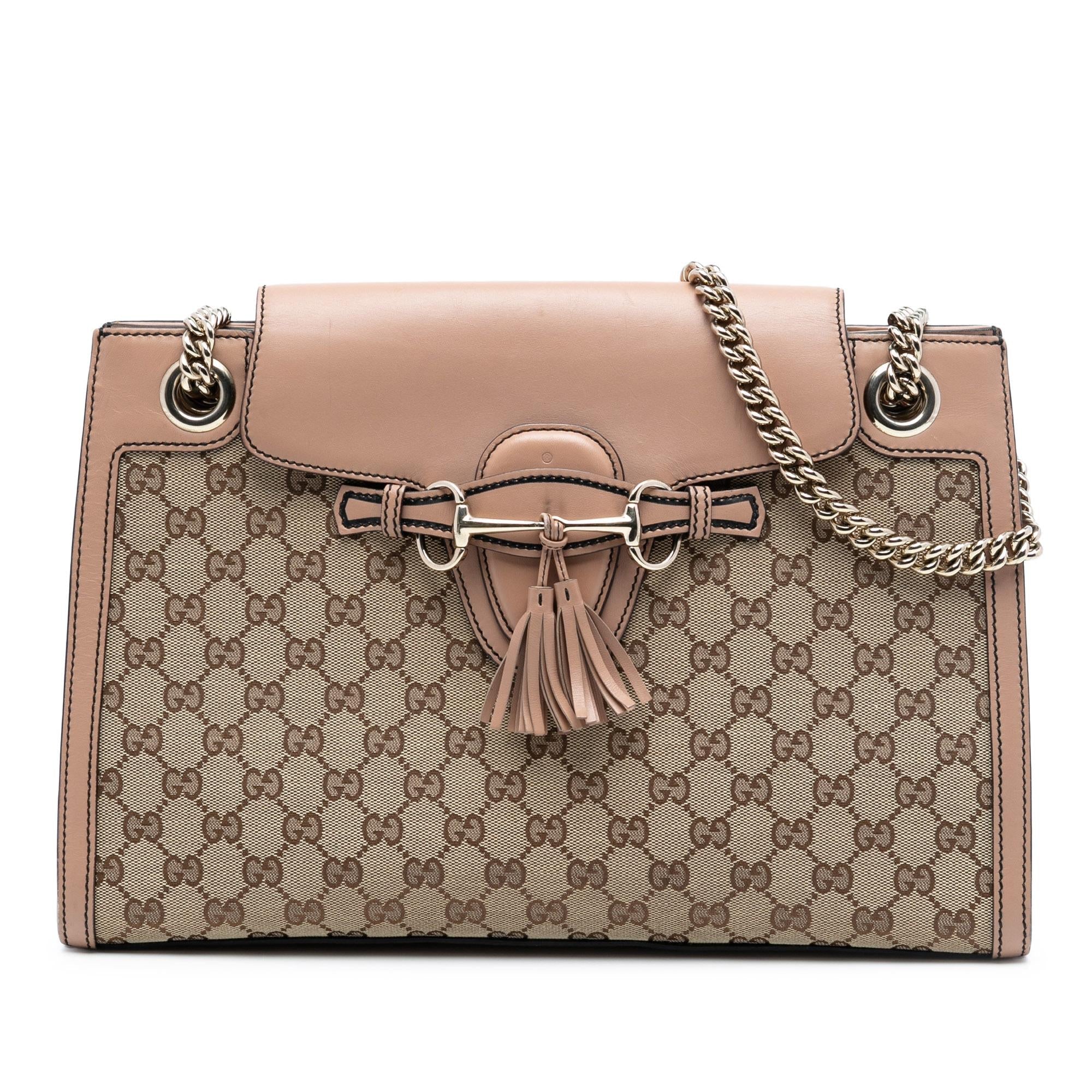Gucci Large GG Canvas Emily Shoulder Bag