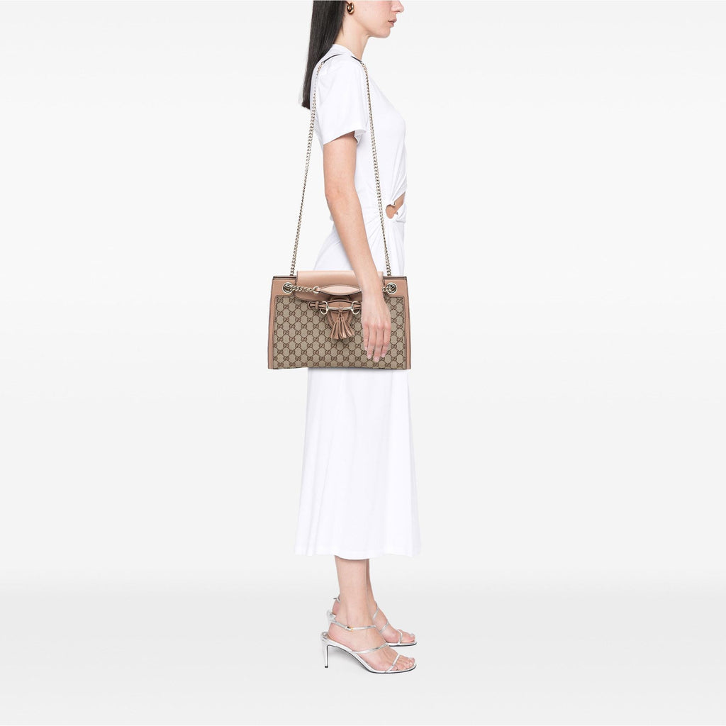 Gucci Large GG Canvas Emily Shoulder Bag