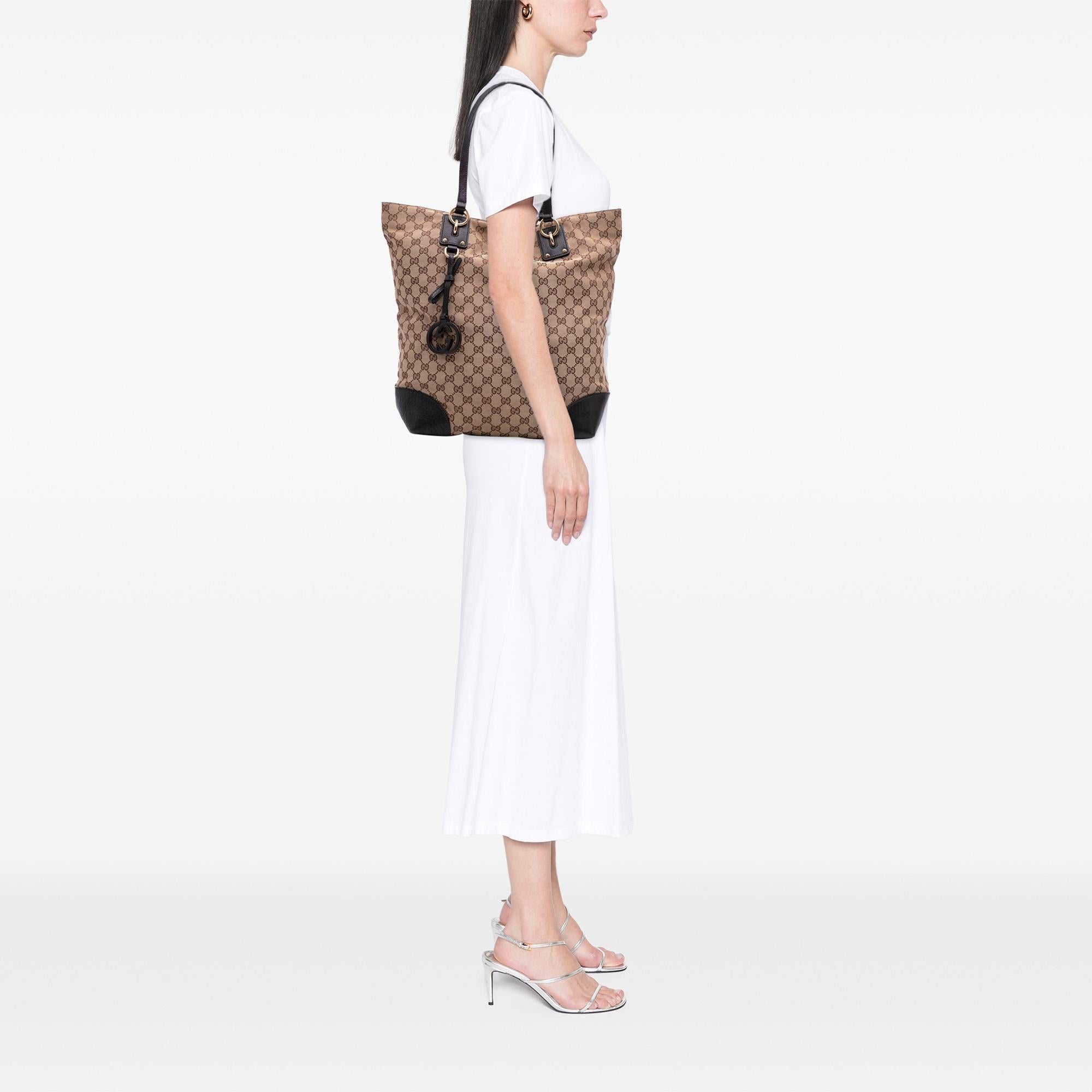 Gucci Large GG Canvas GG Charm Tote