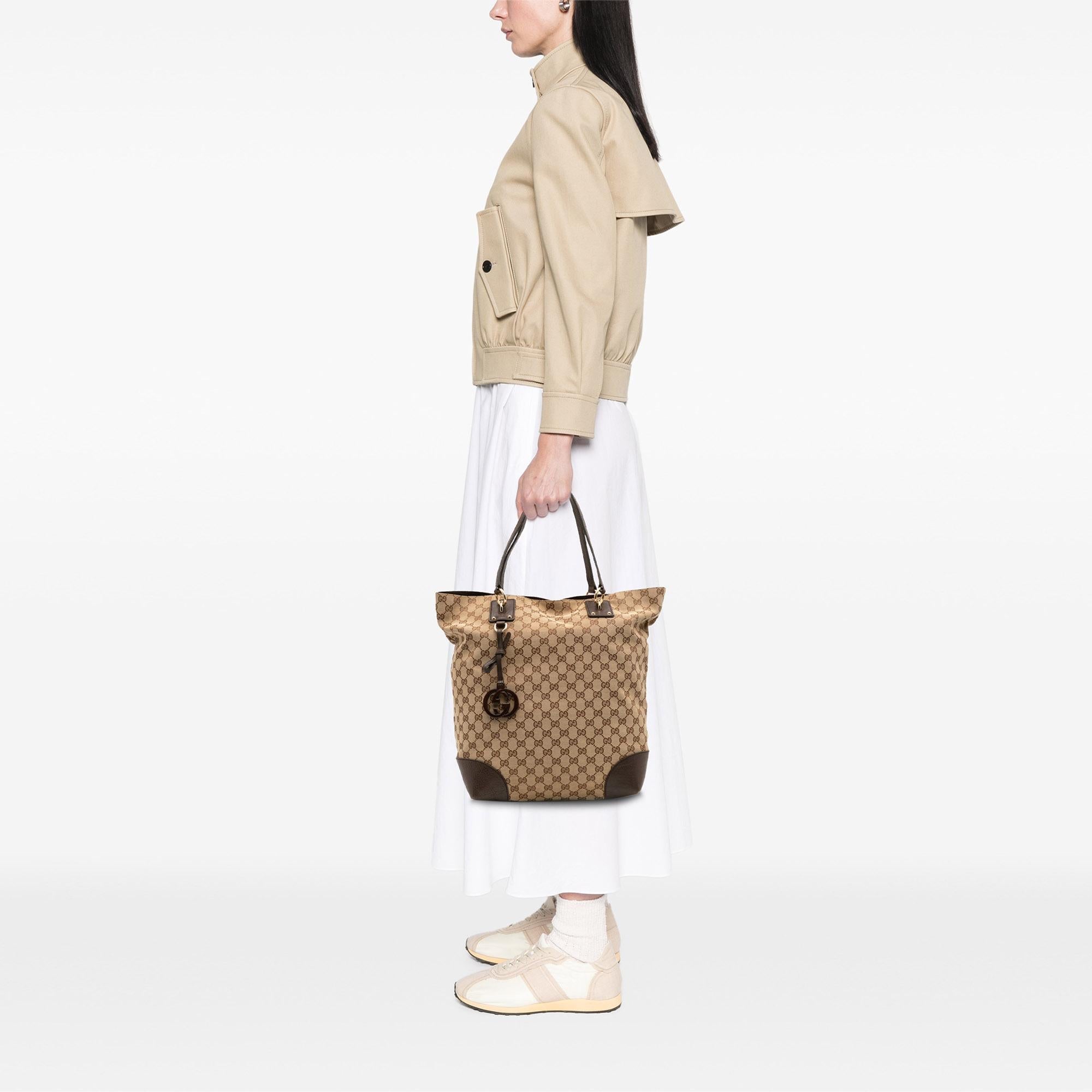 Gucci Large GG Canvas GG Charm Tote