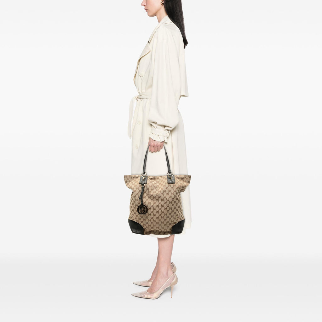Gucci Large GG Canvas GG Charm Tote