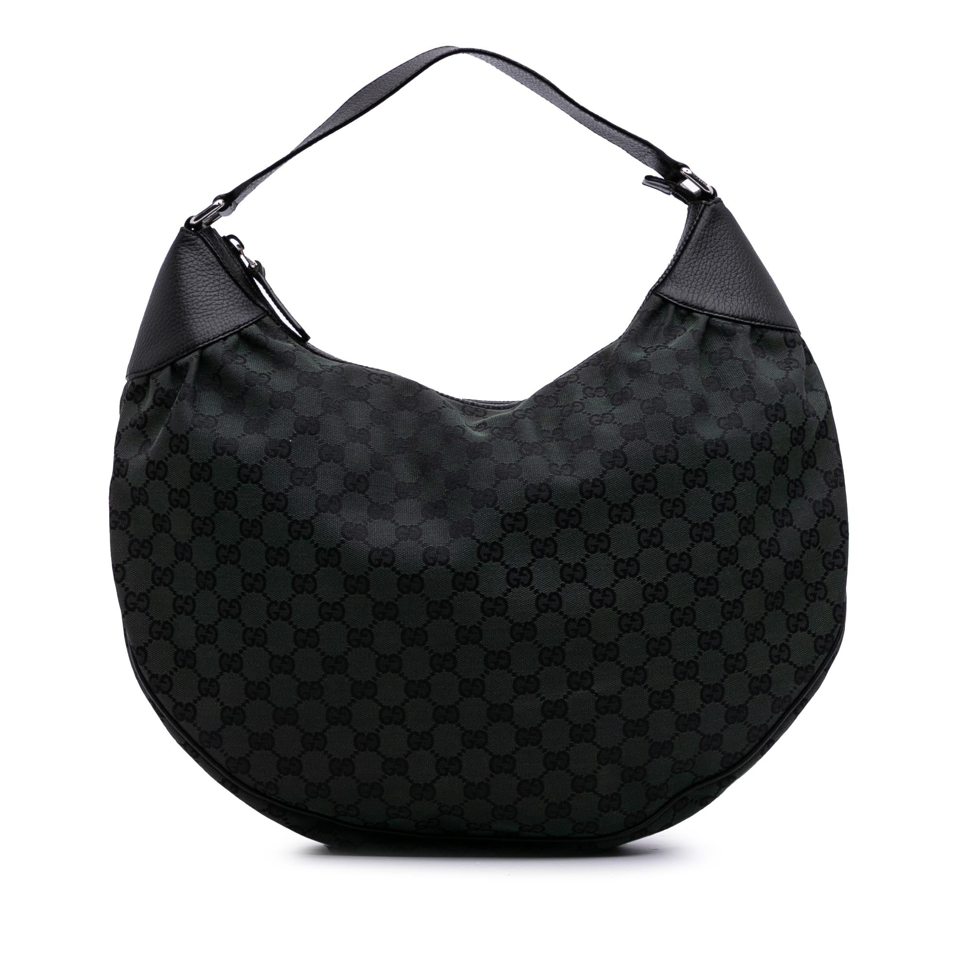 Gucci Large GG Canvas Half Moon Hobo