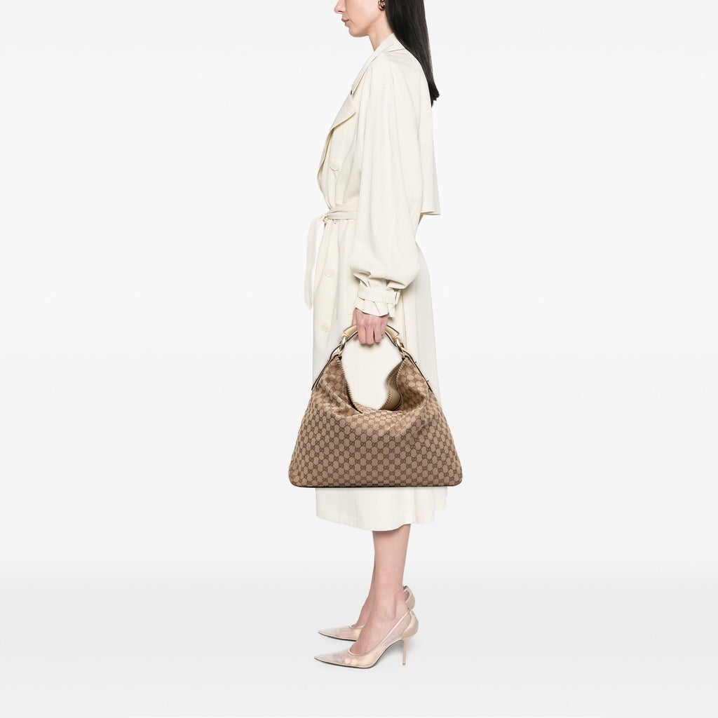 Gucci Large GG Canvas Horsebit Hobo