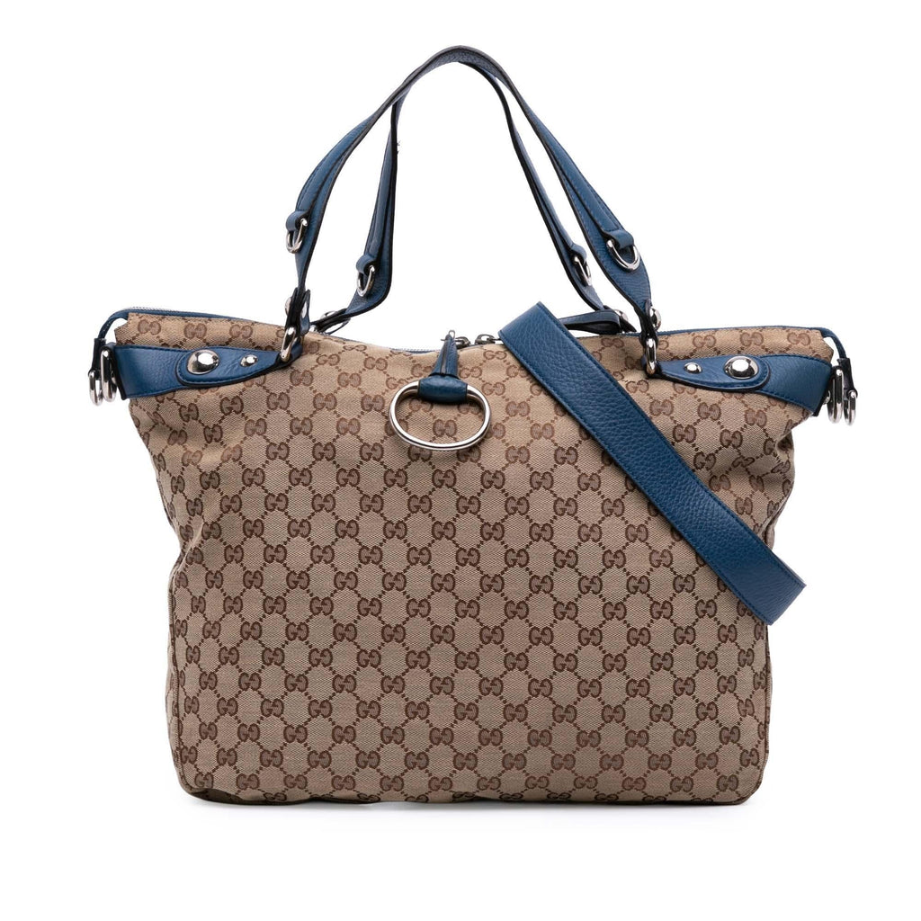 Gucci Large GG Canvas Icon Bit Satchel