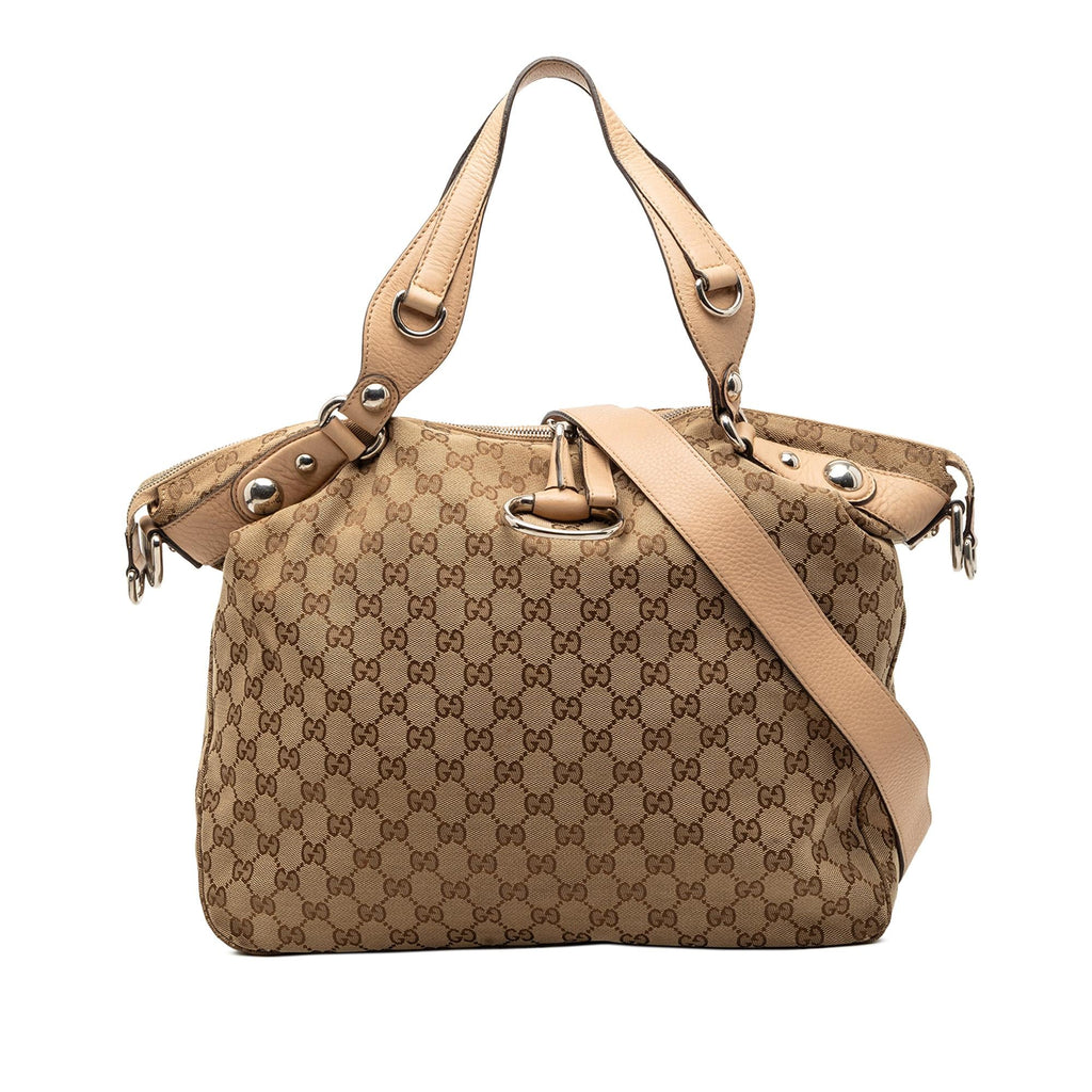 Gucci Large GG Canvas Icon Bit Satchel