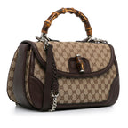 Gucci Large GG Canvas New Bamboo Satchel (SHG-rWP7tz)