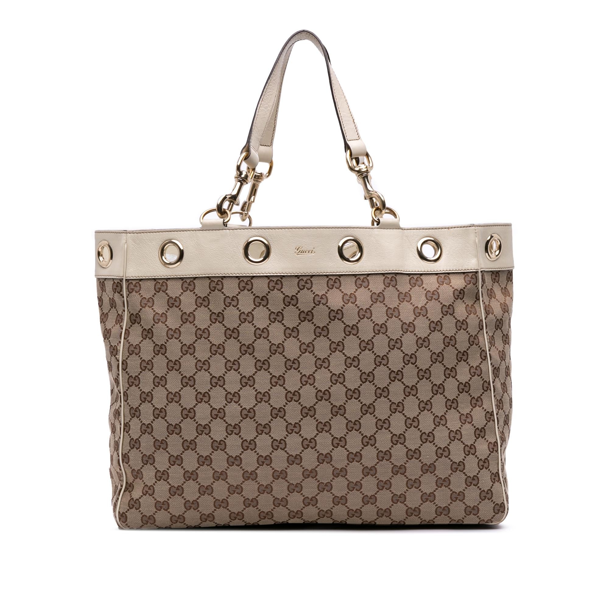 Gucci Large GG Canvas Positano Tote