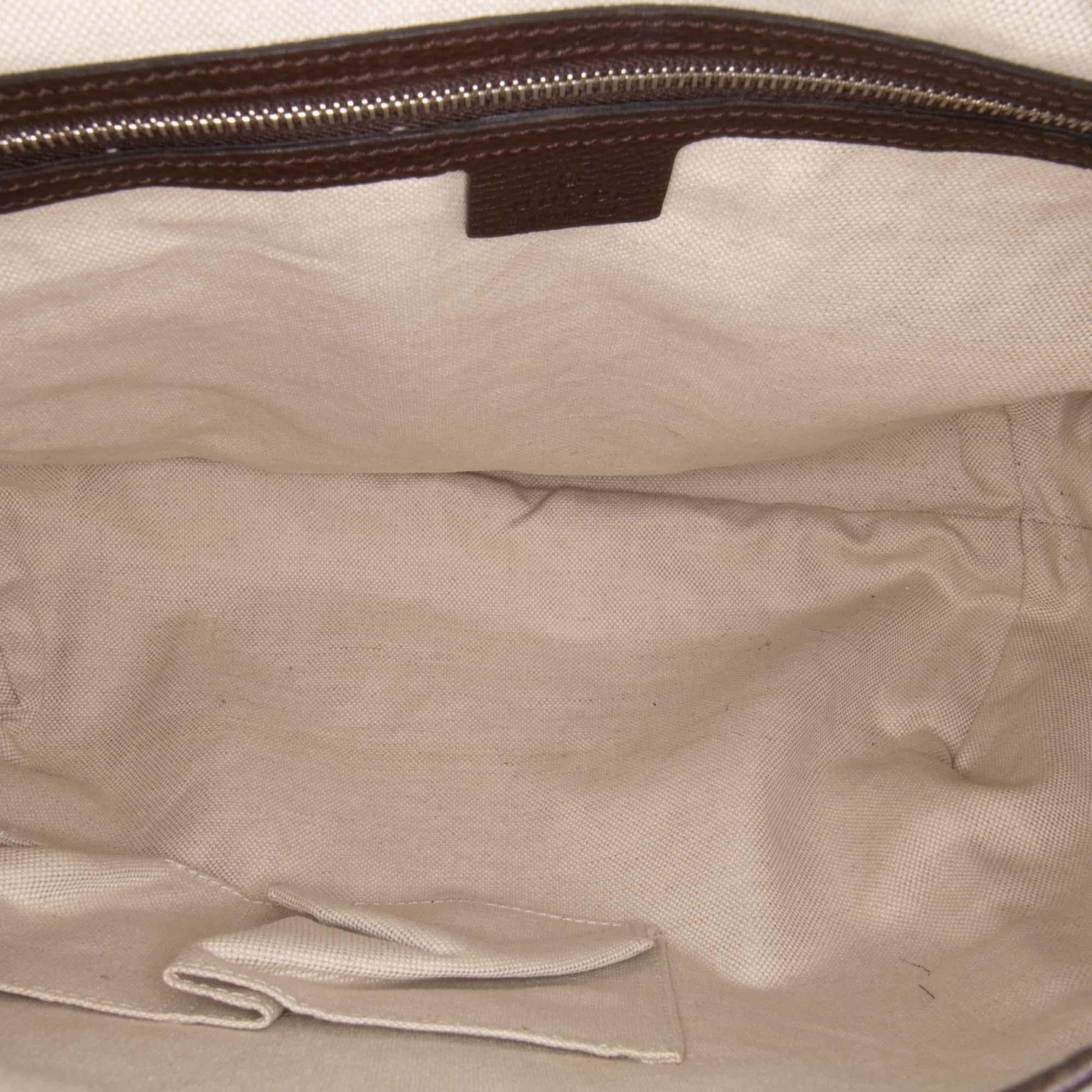 Gucci Large GG Canvas Techno Horsebit Satchel