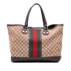 Gucci Large GG Canvas Web Sunset Tote