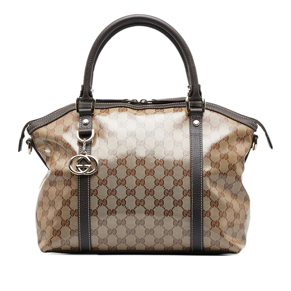 Gucci Large GG Crystal Charm Dome Bag (SHG-7wkE8H)