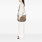 Gucci Large GG Crystal Half Moon Crossbody