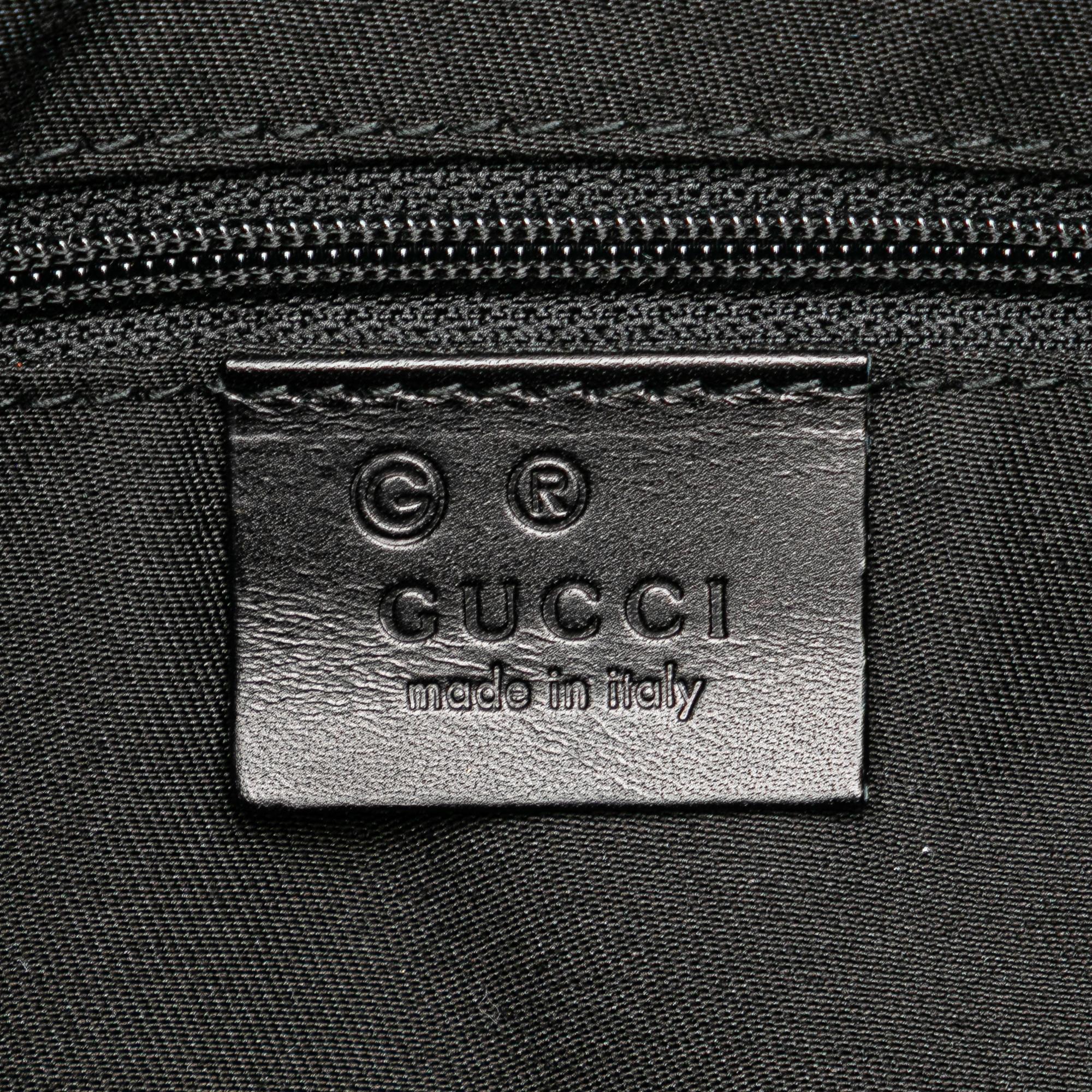Gucci Large GG Denim Horsebit Classic Ring Hobo
