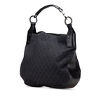 Gucci Large GG Denim Horsebit Classic Ring Hobo
