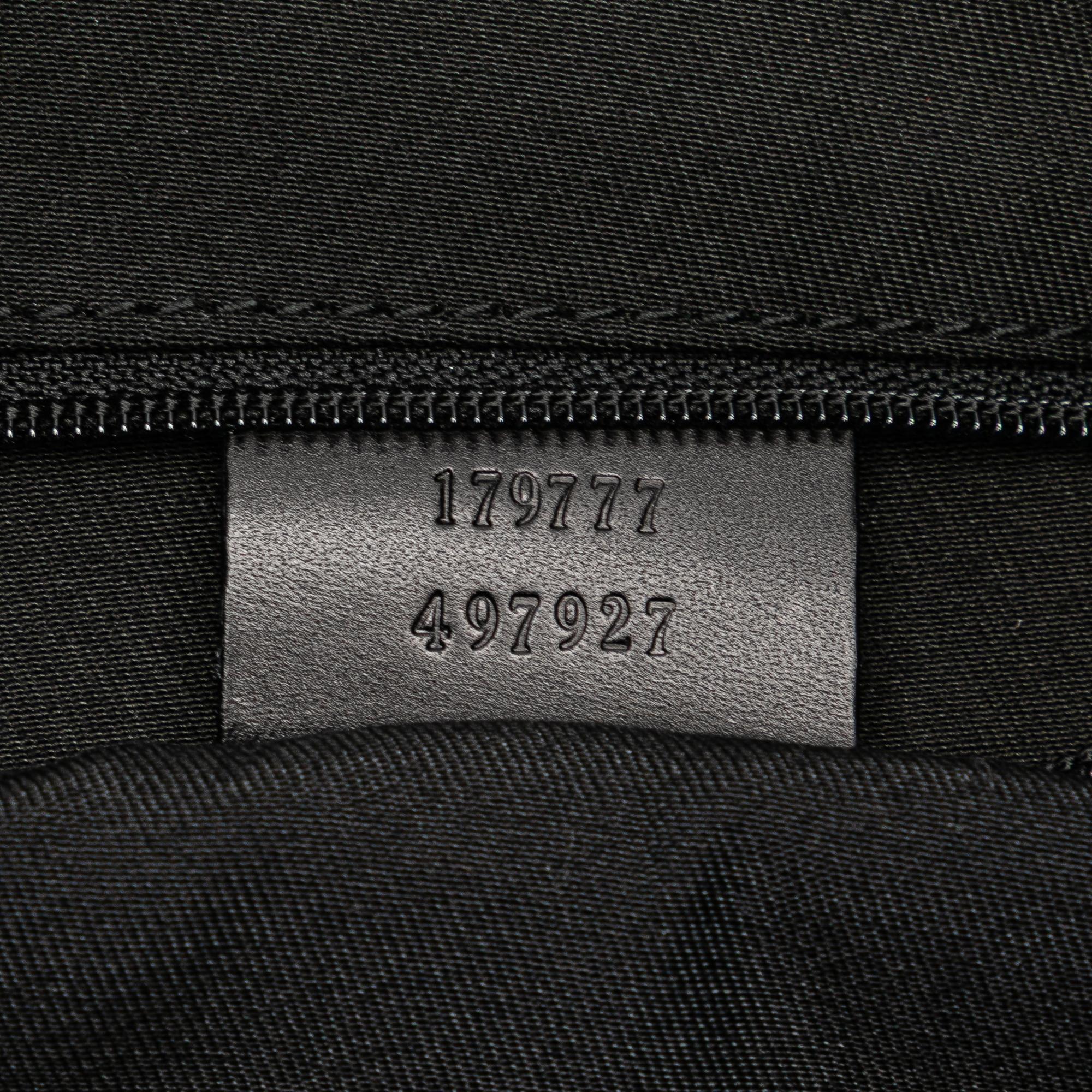 Gucci Large GG Denim Horsebit Classic Ring Hobo