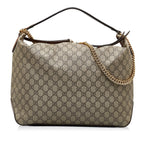 Gucci Large GG Supreme Linea A Hobo (SHG-naOFM6)