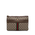 Gucci Large GG Supreme Ophidia Web Clutch