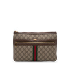 Gucci Large GG Supreme Ophidia Web Clutch
