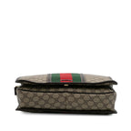Gucci Large GG Supreme Web Flap Messenger Bag