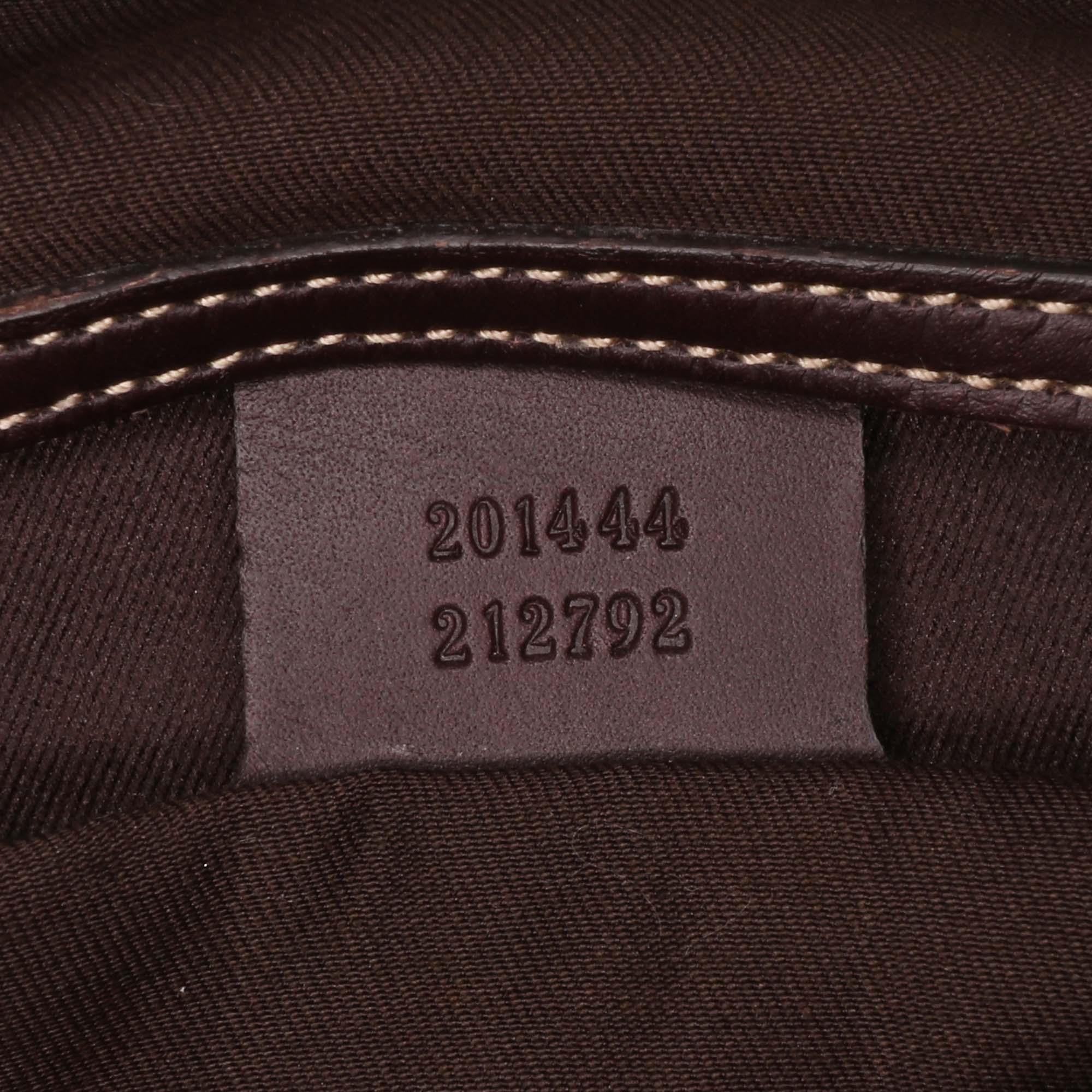 Gucci Large GG Supreme Web Flap Messenger Bag