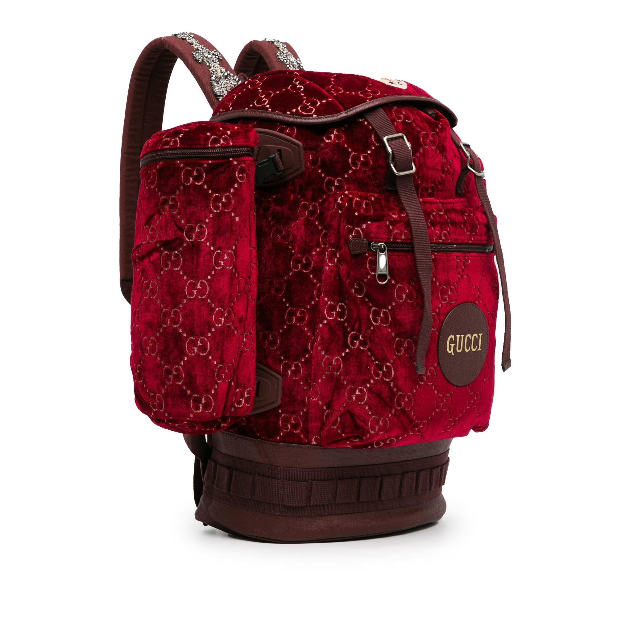 Gucci Large GG Velvet Heart Alpina Backpack (SHG-GnWulN)