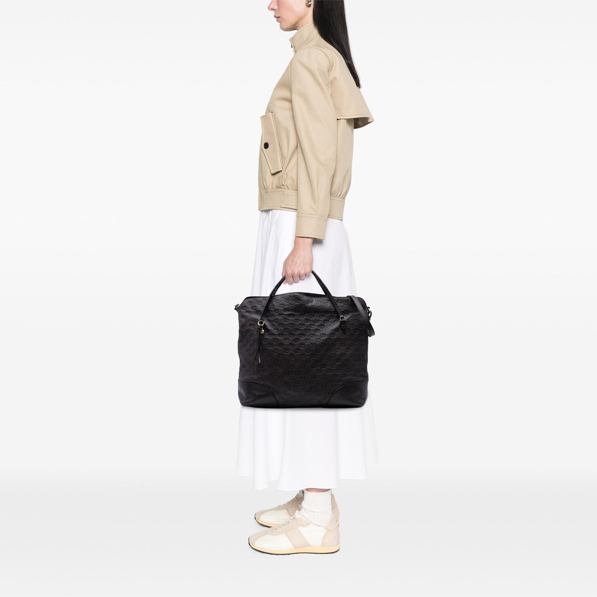 Gucci Large Guccissima Bree Fold Over Tote