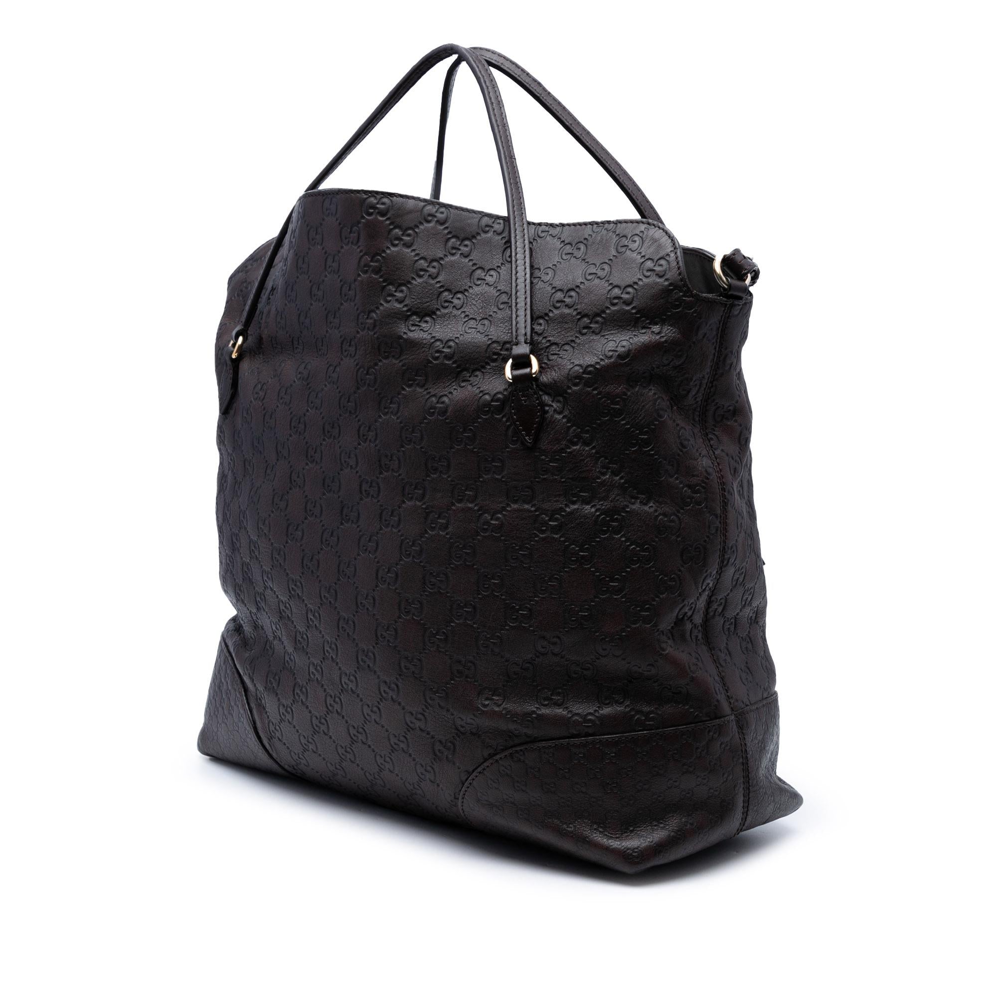 Gucci Large Guccissima Bree Fold Over Tote