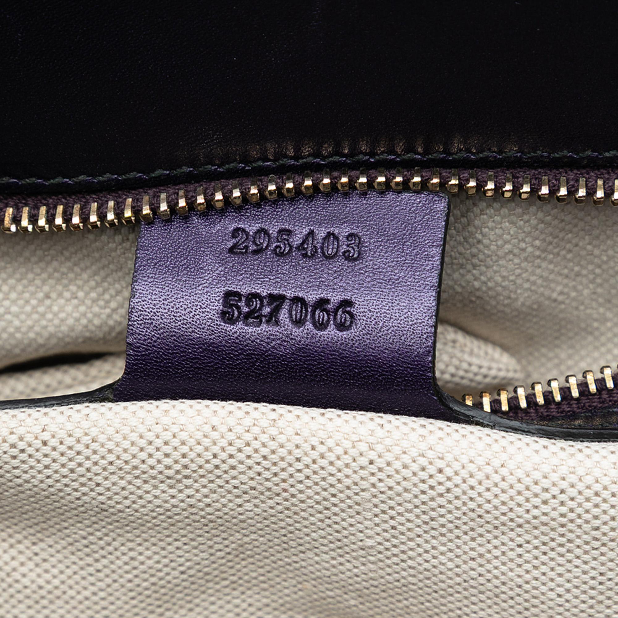 Gucci Large Guccissima Patent Emily Shoulder Bag