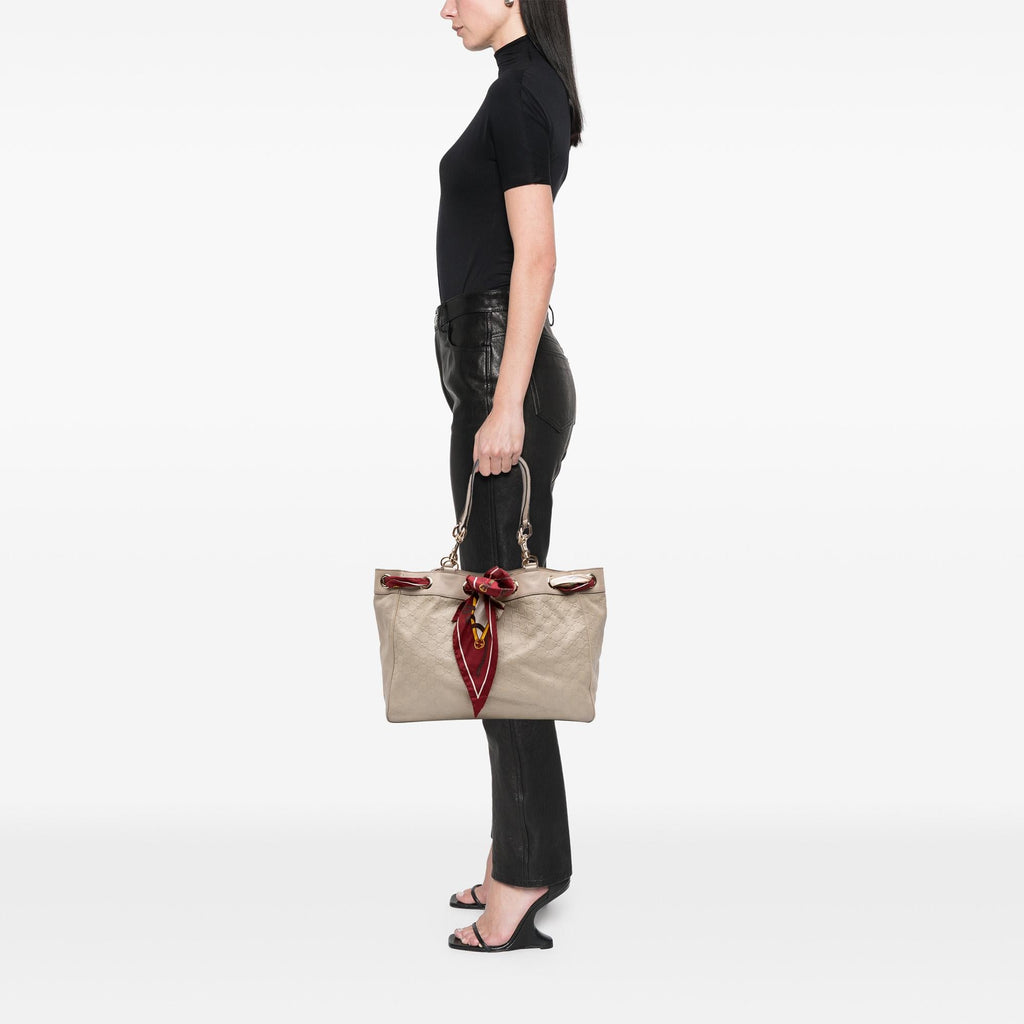 Gucci Large Guccissima Positano Scarf Tote