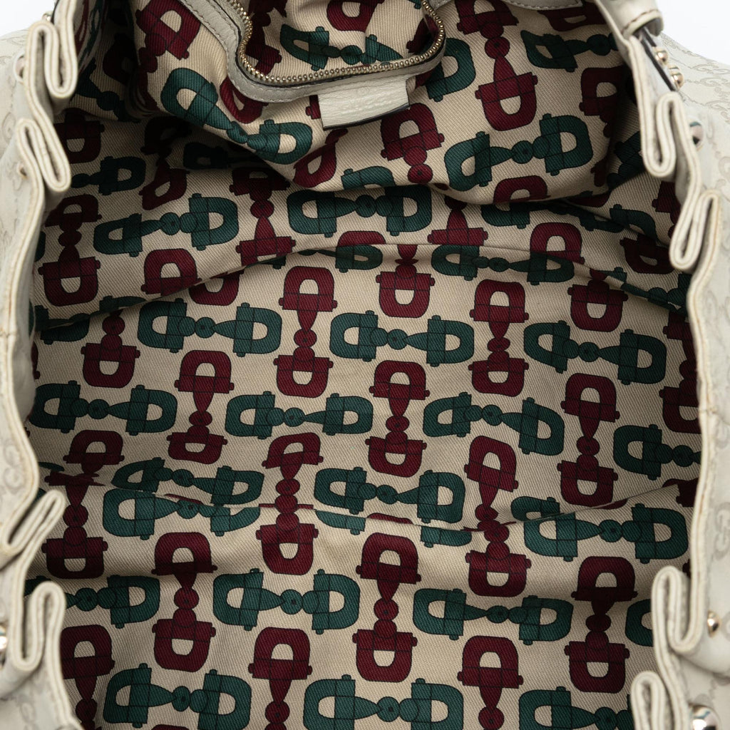 Gucci Large Guccissima Studded Pelham Tote