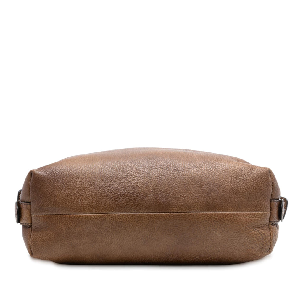 Gucci Large Leather Bamboo Bar Tote