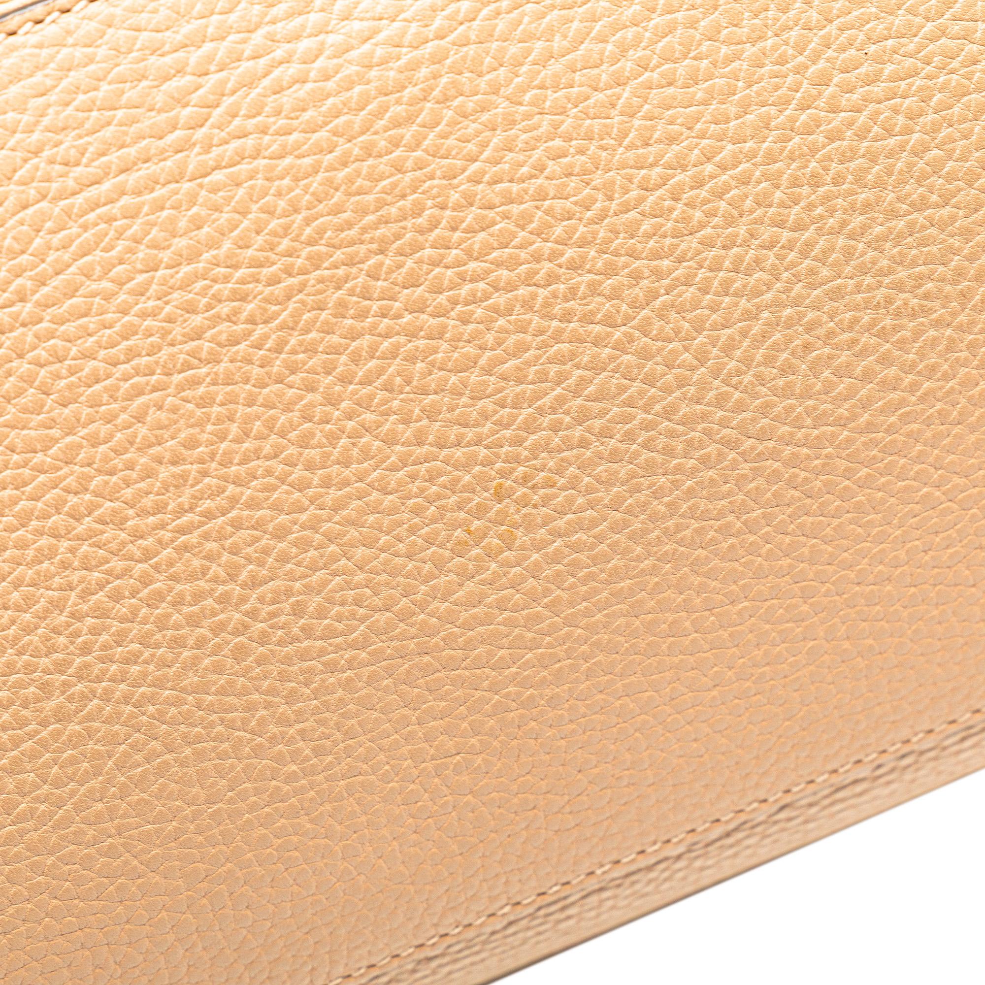 Gucci Large Leather Bamboo Daily Satchel