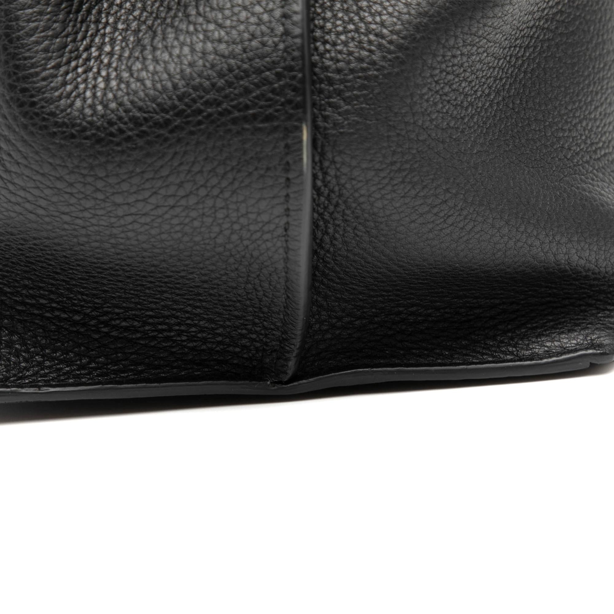 Gucci Large Leather Bamboo Daily Satchel