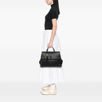 Gucci Large Leather Bamboo Daily Satchel