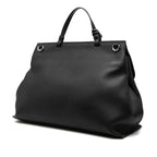 Gucci Large Leather Bamboo Daily Satchel
