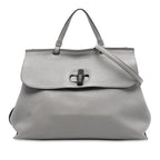 Gucci Large Leather Bamboo Daily Satchel