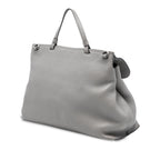 Gucci Large Leather Bamboo Daily Satchel