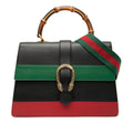 Gucci Large Leather Bamboo Dionysus Web Satchel