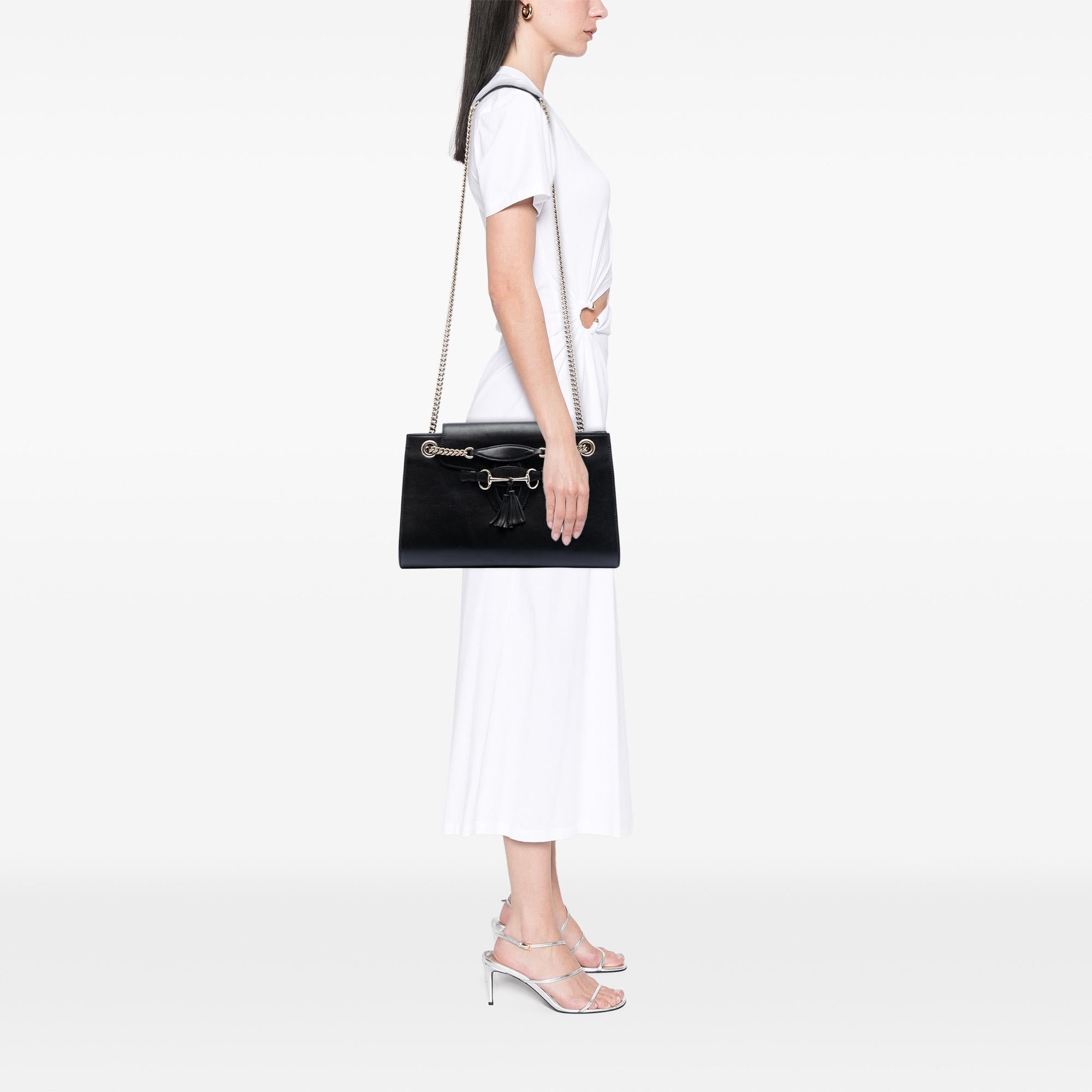 Gucci Large Leather Emily Shoulder Bag
